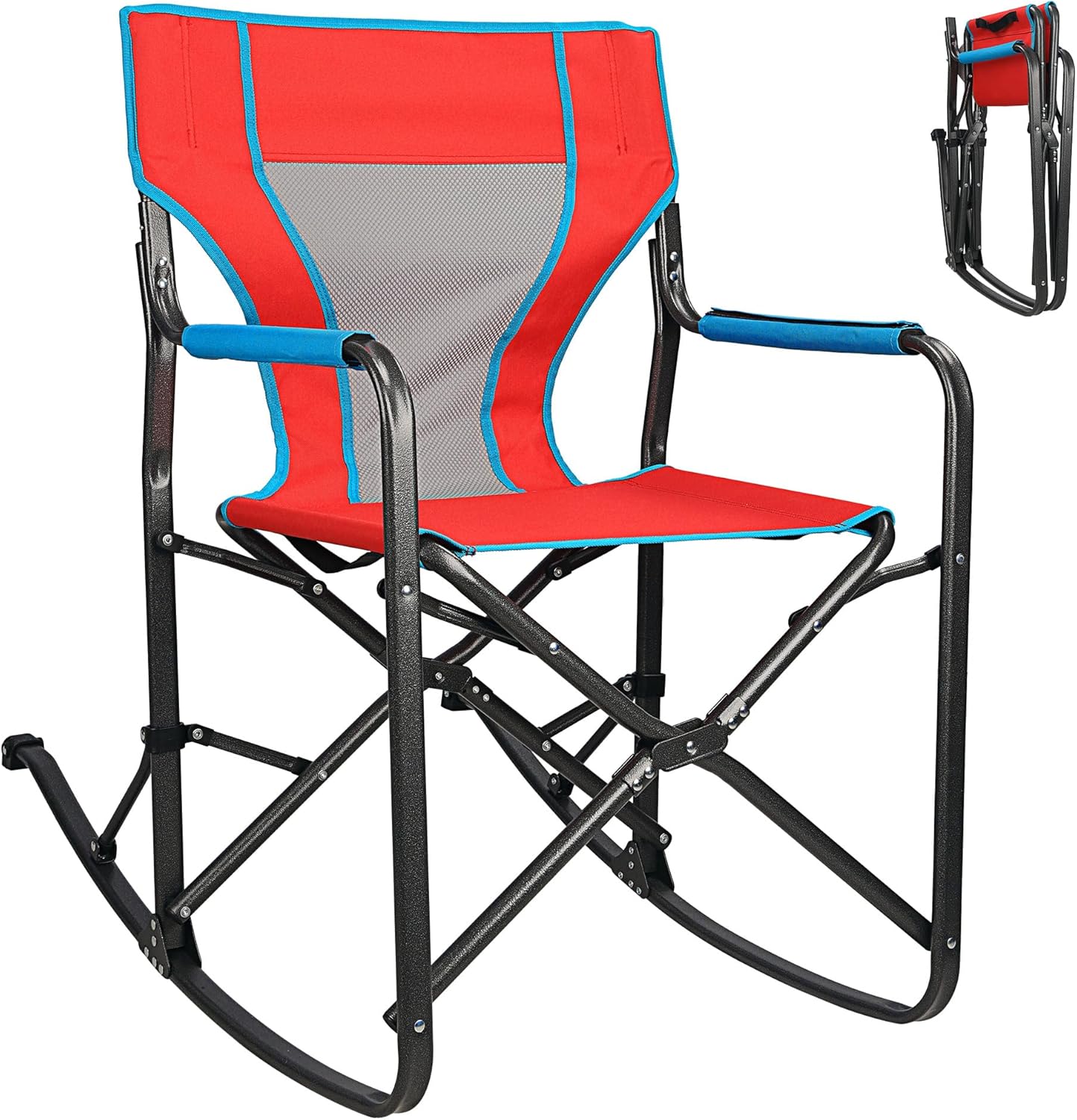 Northroad Oversized Rocking Camping Chair - Portable Folding Director Chair for Outdoor Relaxation