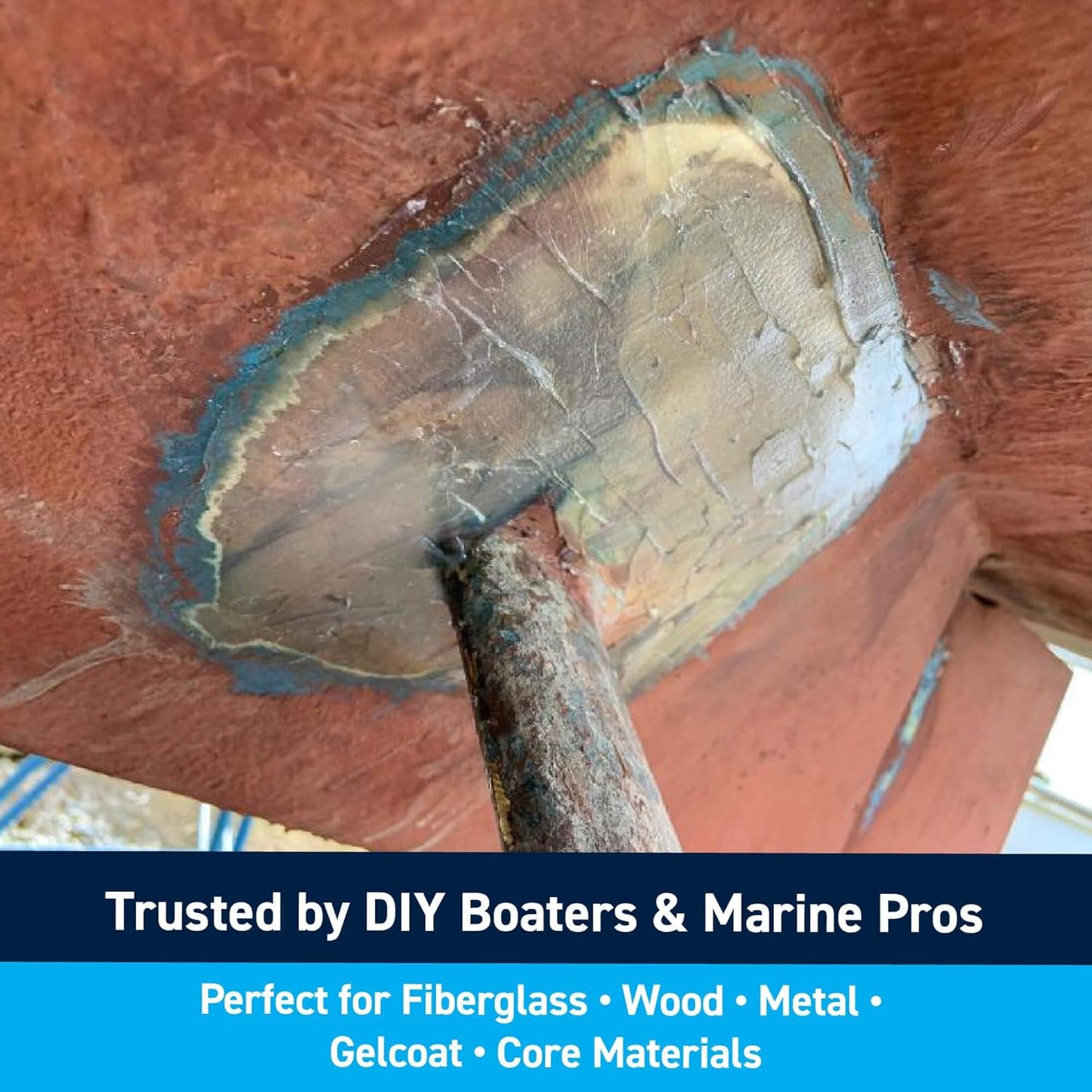 TotalBoat Polyester Structural Repair Putty - Marine Grade Fiberglass Filler for Boat & Auto Repairs