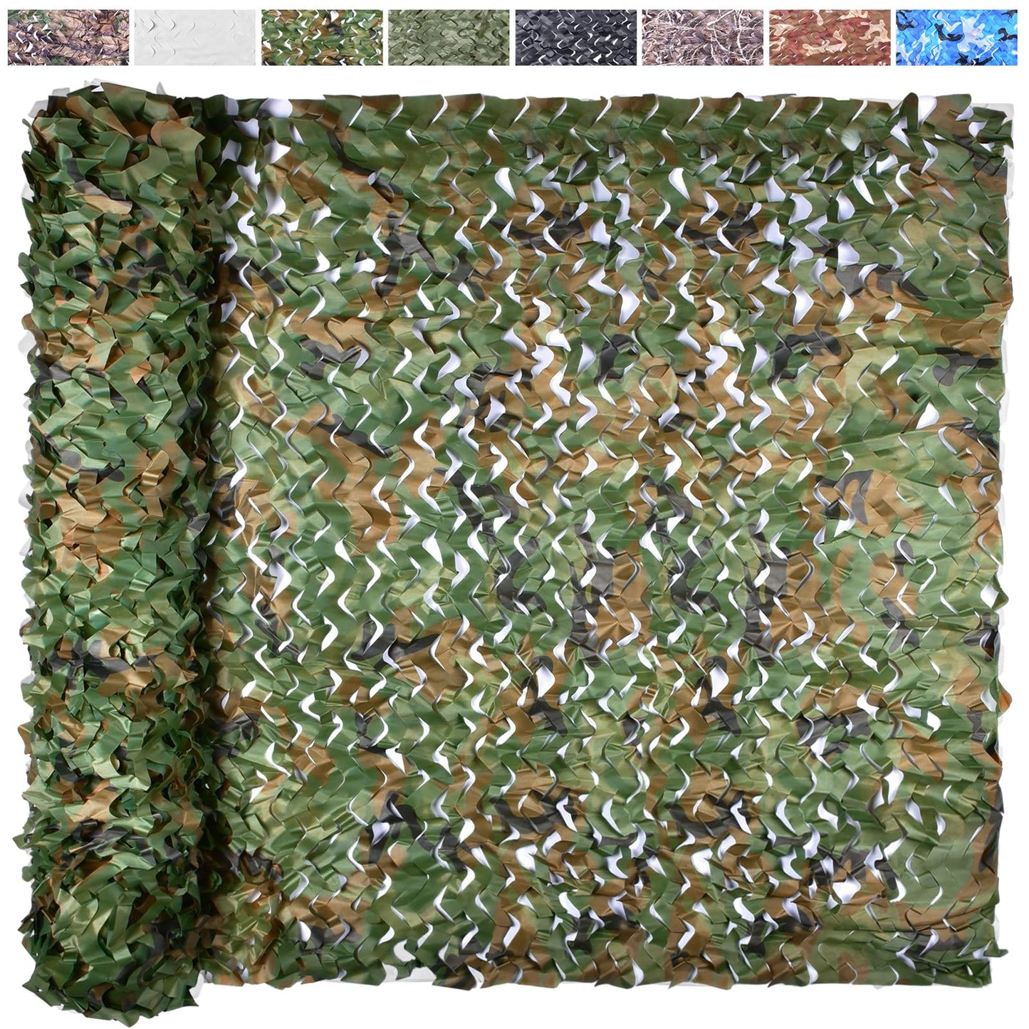 Yeacool Light Weight Camo Netting for Hunting Blind Burlap Camouflage Netting for Party Decor Outdoor Camping Deer Duck Tree Stand Car Cover (Woodland Camo, 4.9ftx19.7ft, 1.5m*6m)