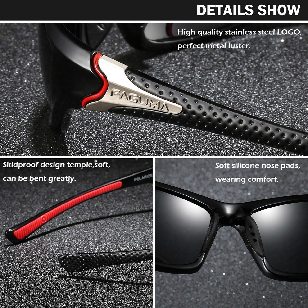 FAGUMA Sports Polarized Sunglasses For Men UV400 Protection
