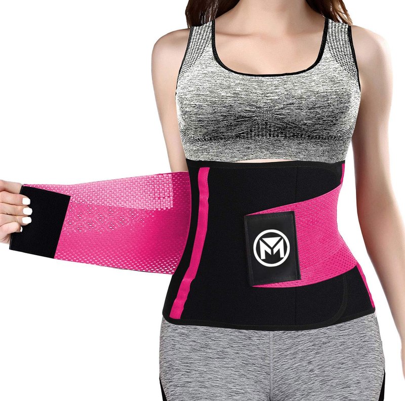 Moolida Waist Trainer for Women Waist Trimmer Workout Fitness Back Support (Hotpink,Medium)