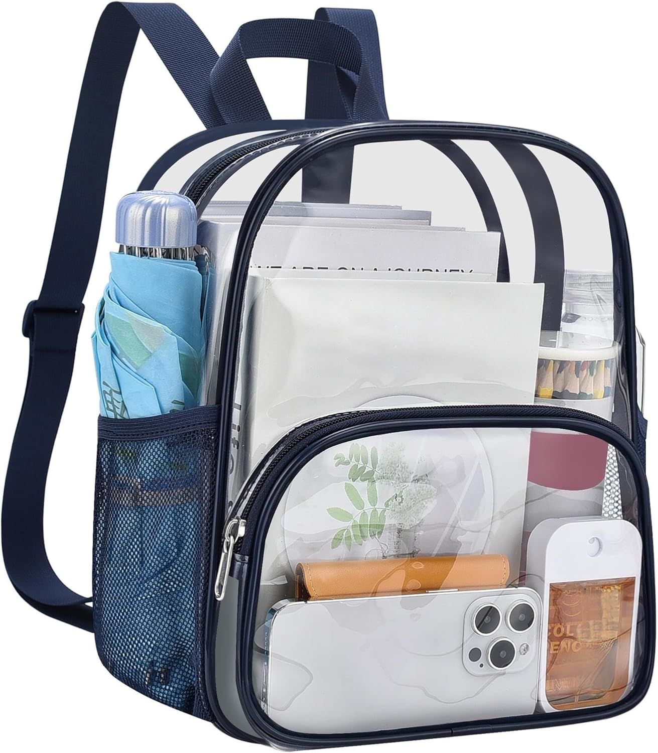 USPECLARE Clear Backpack - Stadium-Approved Small Bag for Concerts, Sports & Travel | 11.5x9.5x6