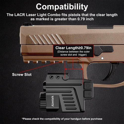 XYH-Win Battery Powered Pistol Green Laser Light Combo,350 Lumens Gun Flashlight Picatinny Weaver Rail Fits Glock Taurus g2c g3c Ruger Springfield H&K S&W,Anodized Aluminum Shell,Laser Class IIIA,5mW