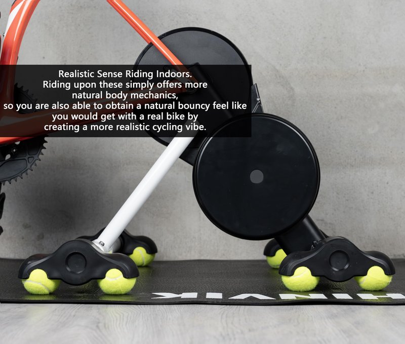 Saurka Indoor Cycling Snap Rocker Feet Adapter for Wahoo Kickr Core 1, 4 Pack Adapter with 8 Tennis Balls, Stability, Enhanced Elasticity