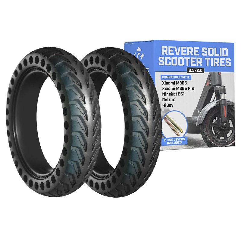 Revere USA Solid Electric Scooter 8.5 inch Tire, 8.5" x 2.0" Tubeless Front or Rear Replacement Honeycomb Rubber Tires Xiaomi m365, Mijia Pro, Gotrax GXL V2, Gotrax XR, 8 1/2'' Wheels Solid Tires 2pc