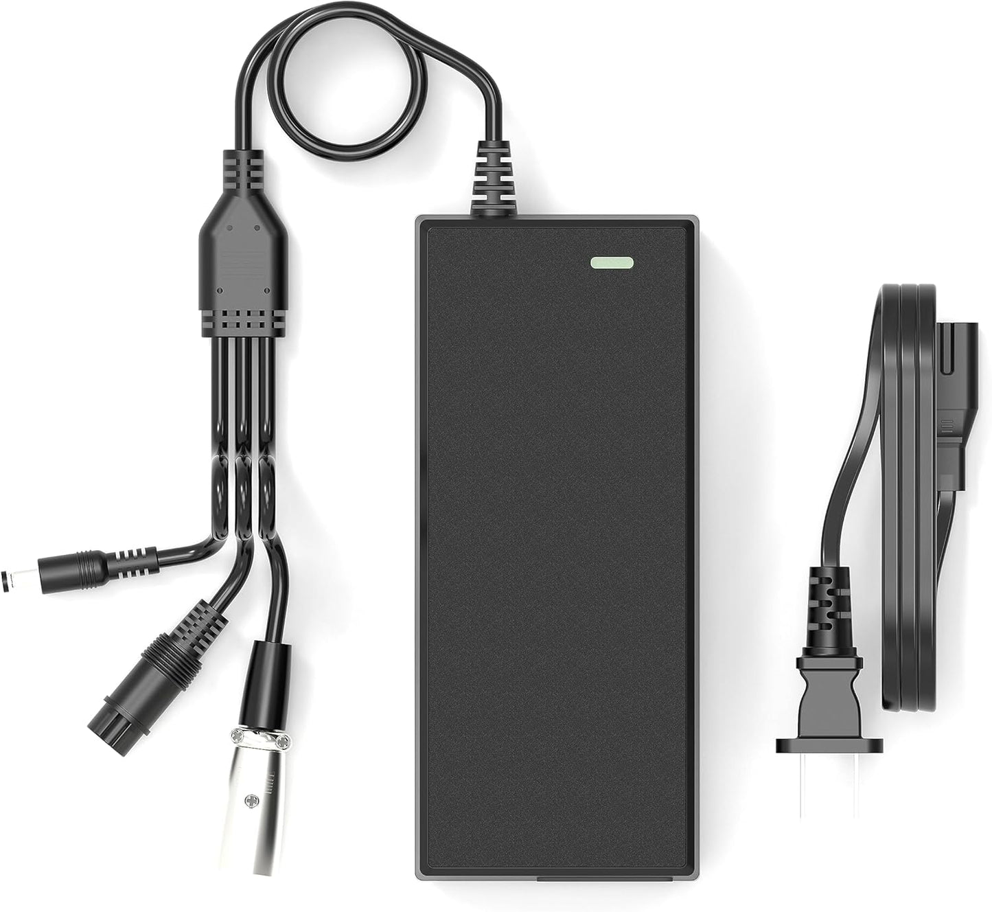 54.6V 2A Electric Ebike Charger - Versatile 3-Plug Design for 48V Battery Compatibility