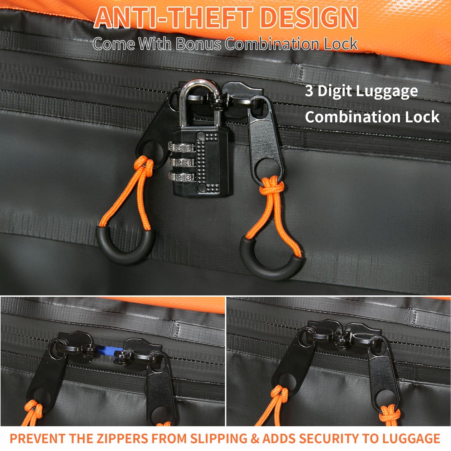 21 Cu Ft Waterproof Car Rooftop Cargo Bag Heavy Duty 840D Roof Top Carrier with Anti-Slip Mat, Luggage Lock, 6 Door Hooks for SUVs, Sedans, Minivans – Perfect for Road Trips, Camping, Outdoor Travel