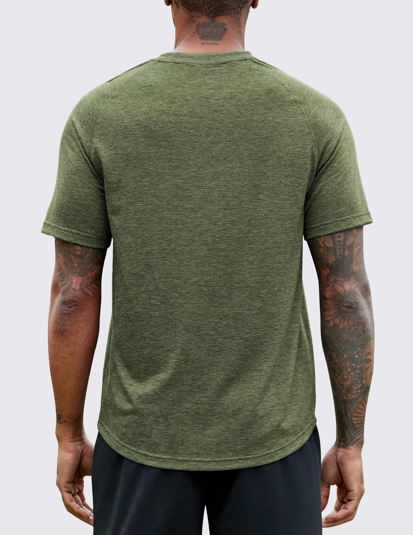 PINSPARK Men's 3 Pack Workout Shirts - Quick Dry Gym Athletic Shirts Moisture Wicking Short Sleeve T Shirts