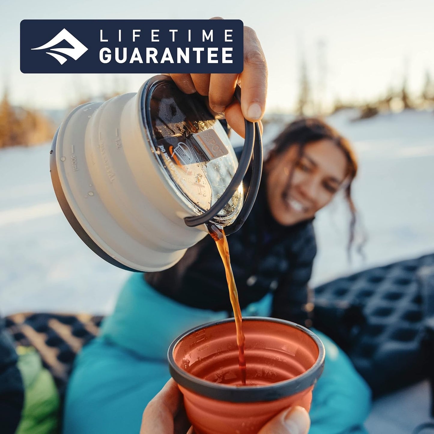 Sea to Summit X-Pot Collapsible Kettle & Mug Set - Lightweight Camping Gear for Backpacking Adventures