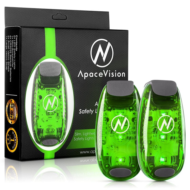 LED Safety Light (2 Pack) - Clip On Strobe/Running Lights for Runners, Dog, Bike, Walking, Boat, Kayak, Stroller and More - High Visibility Accessories for Your Reflective Gear, Bicycle