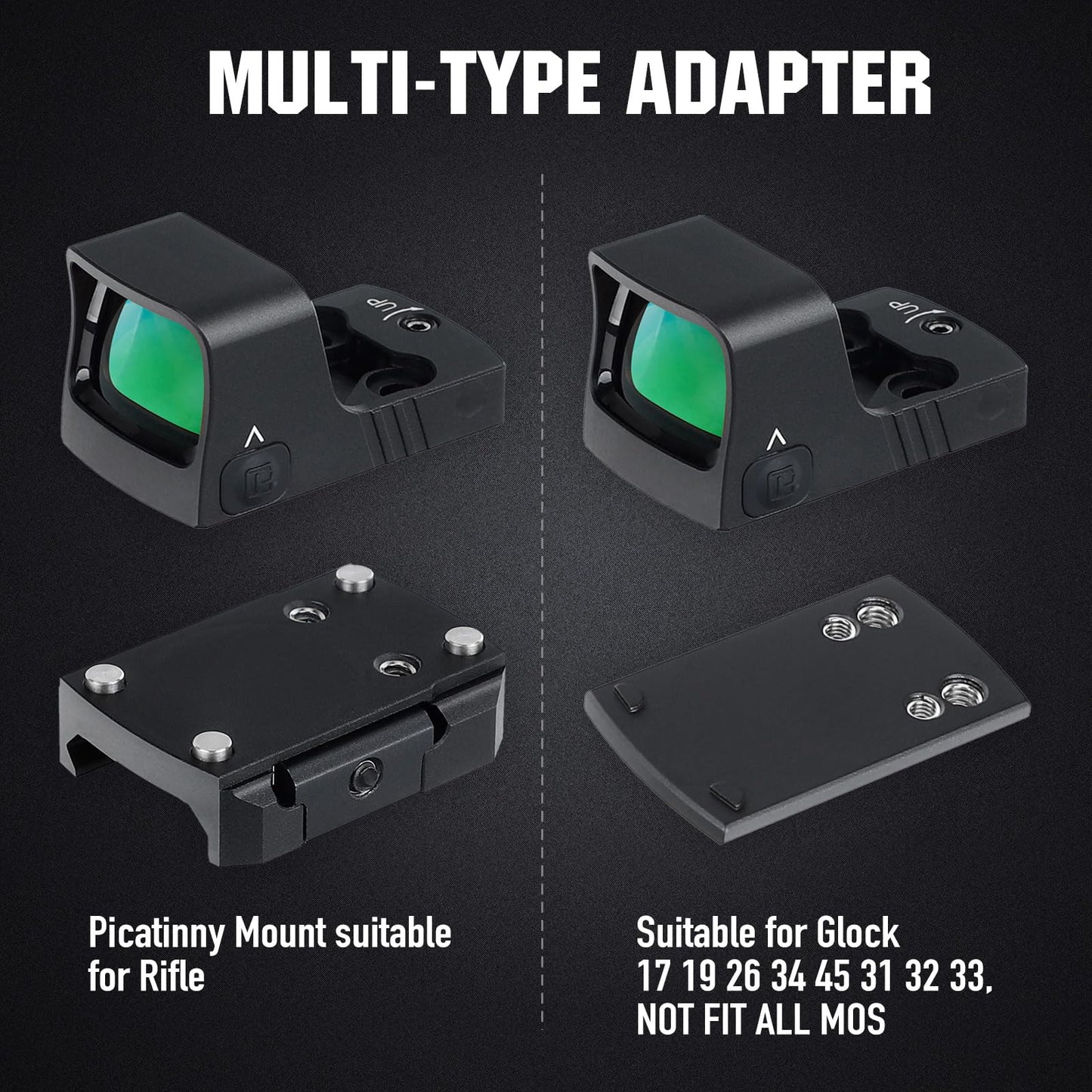 ohhunt RD U1 3 MOA Green Dot Sight Compatible with RMSc Footprint and Picatinny Mount Shake Awake Dot Sight