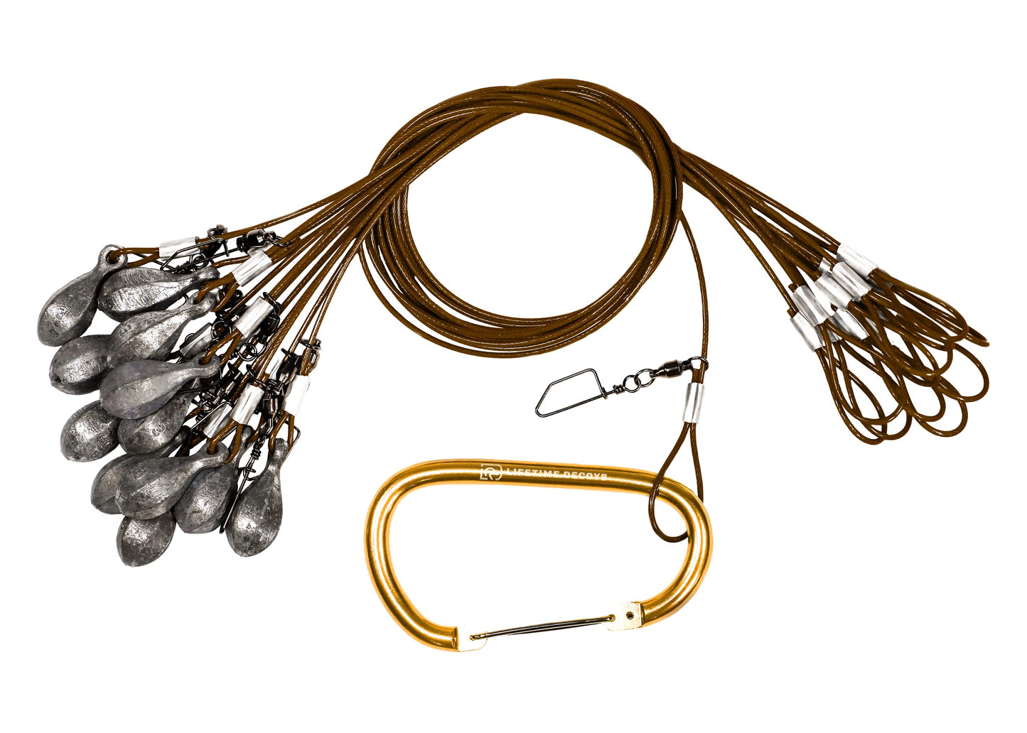 Heyday Outdoors Duck Decoy Rig | 2.5ft 3oz Tangle-Free PVC-Coated Cable & Weights | Texas Decoy Rig Built for Duck Hunting