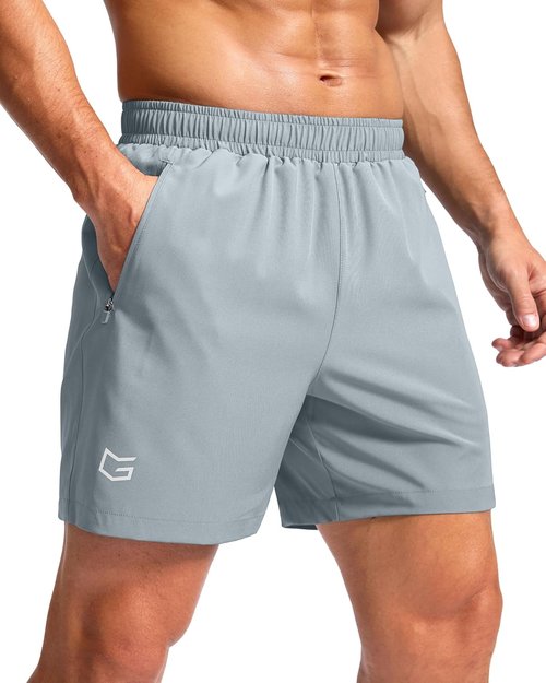 G Gradual Men's Athletic Running Shorts - Quick Dry Workout Gym Shorts with Zipper Pockets | 7"/5"/9" Sizes for Basketball & Hiking