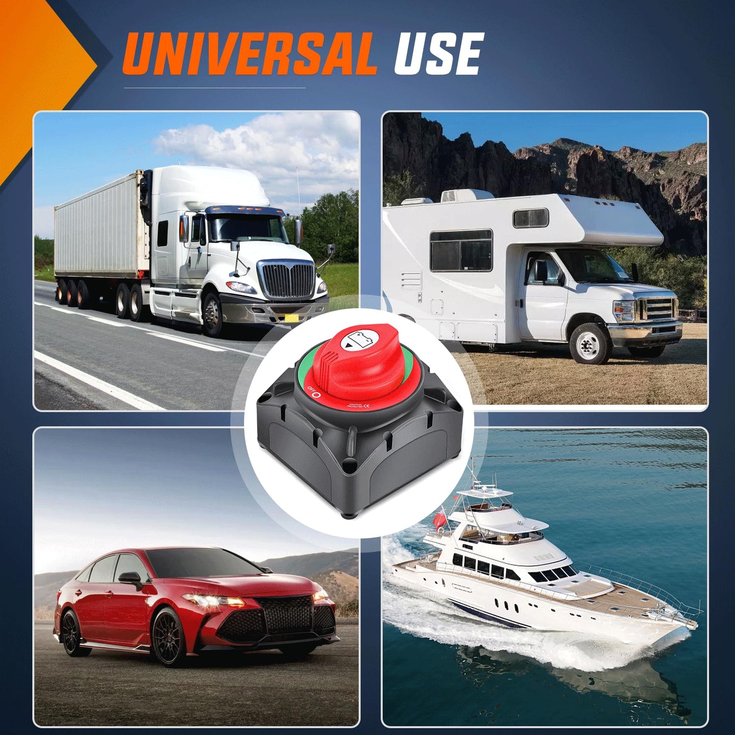 Nilight 600A Battery Switch - Heavy Duty 12V/24V/48V Power Cut Master Disconnect for Truck, RV, Marine, Yacht