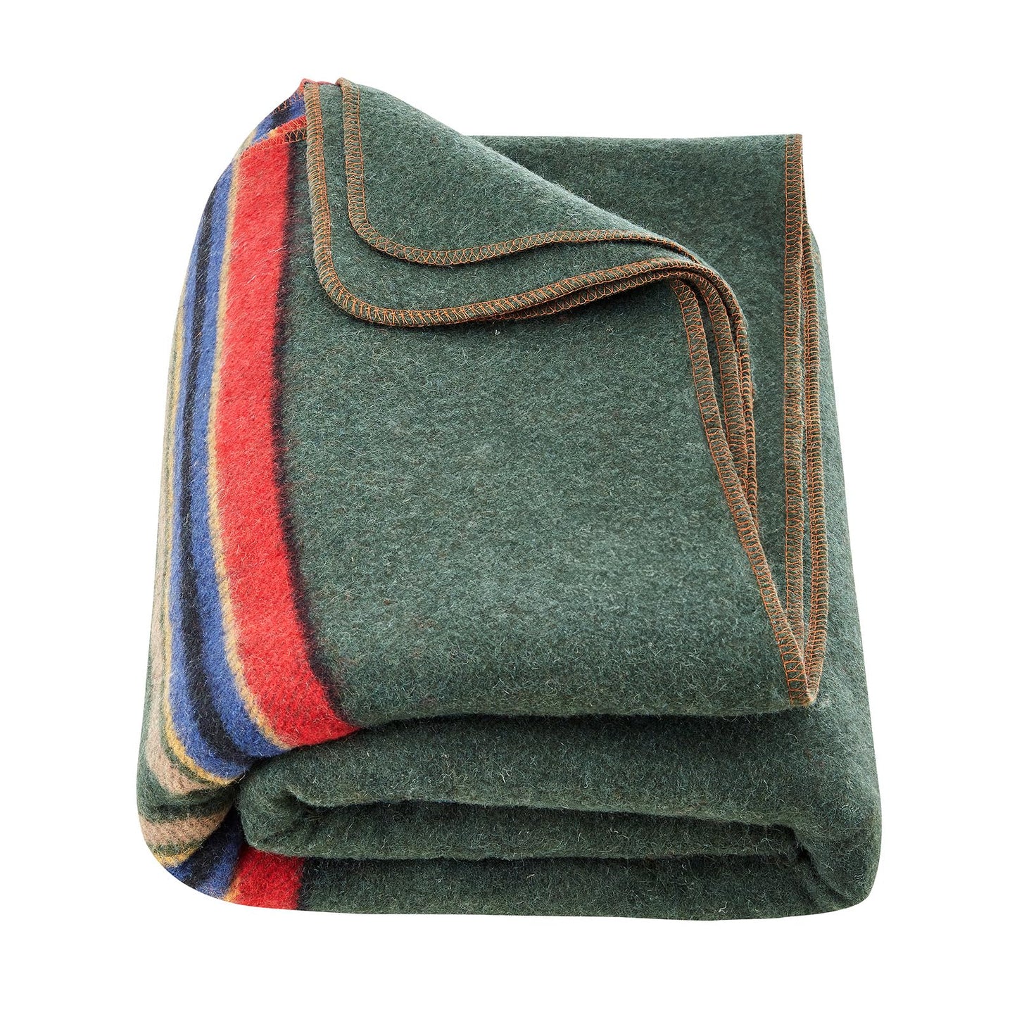 VEVOR Wool Camping Blanket, Large Warm Stadium Blanket, Flame Retardant, Great for Outdoors, Picnics, Hiking, Sports Events, Travel, Car & Bushcraft Survival Kits, 64" x 88", Striped Throw Blanket