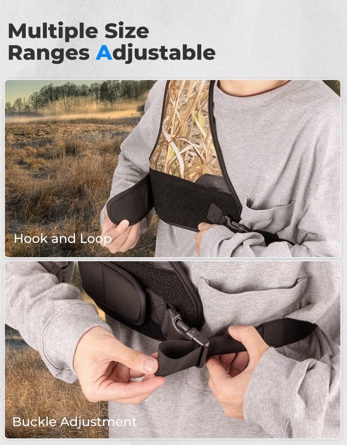 KEMIMOTO Hunting Cushion Shoulder Pads Recoil Shields with Adjustable Strap Camouflage Silent Fabric