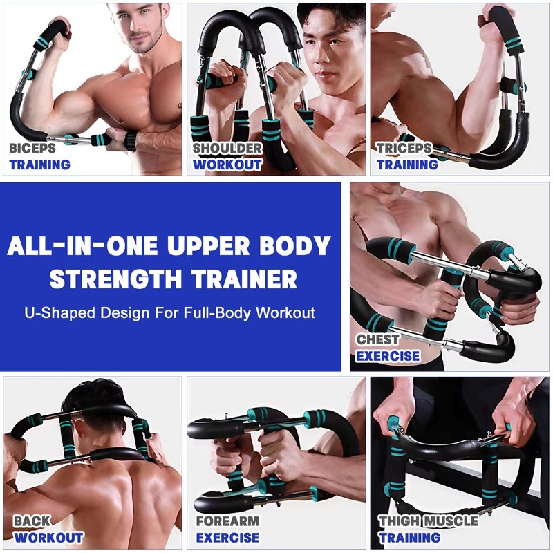 Liznkjious Arm Trainer, 60-110lb Adjustable Chest Workout Equipment Chest Trainer, Portable Spring Resistance Arm and Chest Trainer for Men & Women Enhancing Upper Body Muscle