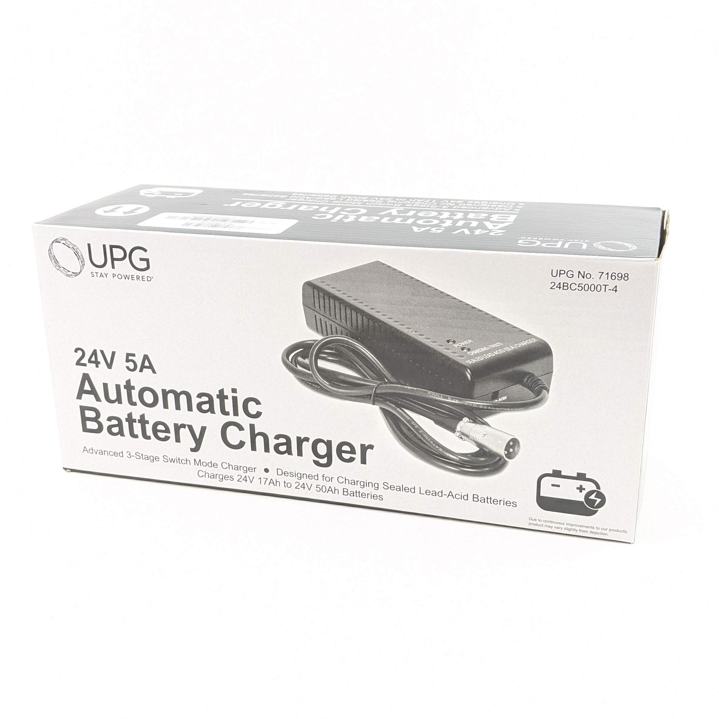 Pride Mobility Charger ELE1803474 - Fits Scooters and Power Wheelchairs - 24V 5A - UPG 24BC5000T-4 71698 Y