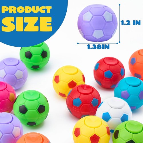 JOYIN 36-Pack Soccer Fidget Spinners - Fun Party Favors & Stress Relief Toys for Kids