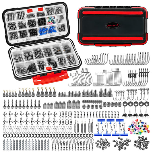 MadBite by KastKing Fishing Tackle Kit, 400pcs Terminal Tackle Kit