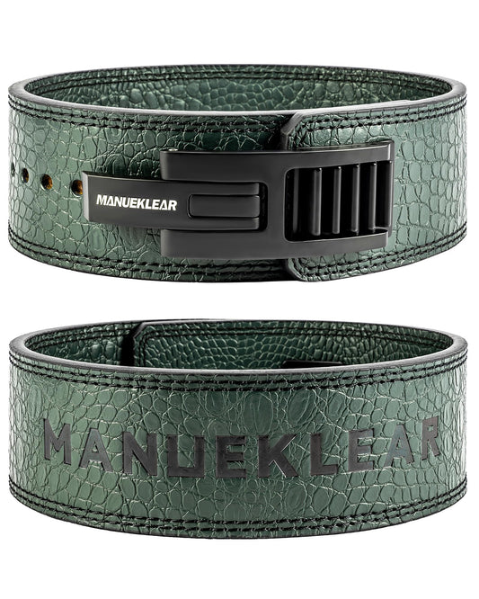 MANUEKLEAR Lifting Belt Lever for Men Women, 10mm Quick Locking Lever Belt Weightlifting with Adjustable Buckle, Lever Weight Lifting Belt for Powerlifting & Deadlifts