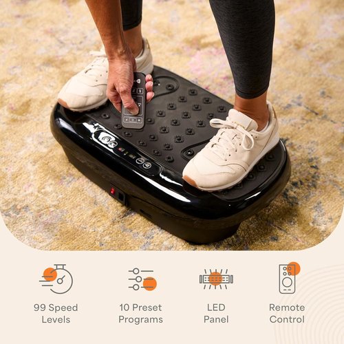 Lifepro HexaPlate Lite Vibration Plate - Magnetic Acupoint Full Body Exercise Machine for Toning & Recovery