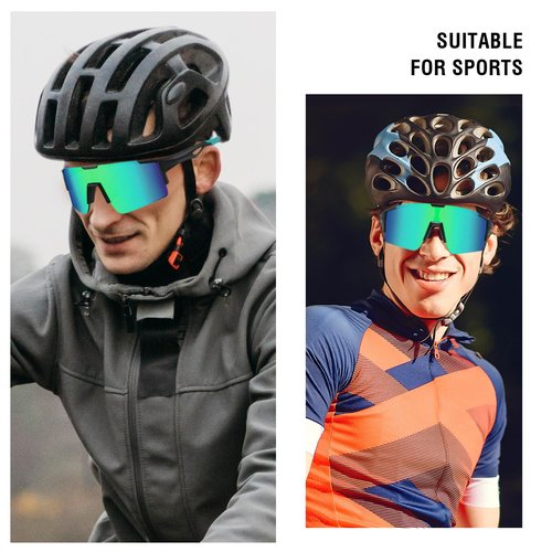 DUCO Sports Sunglasses for Men Cycling Sunglasses Youth Baseball Sun glasses Lightweight TR90 Frame Goggles DC0032