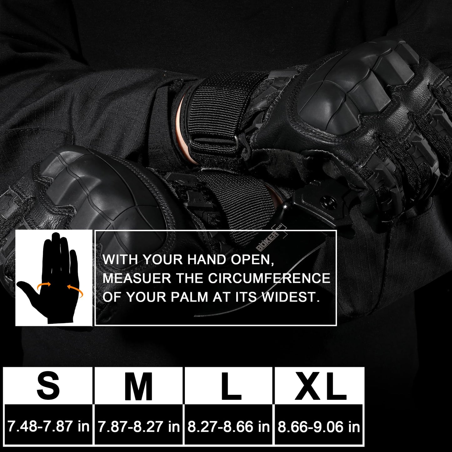 WTACTFUL Touch Screen Motorcycle Tactical Gloves for Men Airsoft Paintball Gear MTB Bike Cycling Cross-Country Motorbike ATV Hunting Hiking Riding Driving Work Outdoor Full Finger Gloves L Black