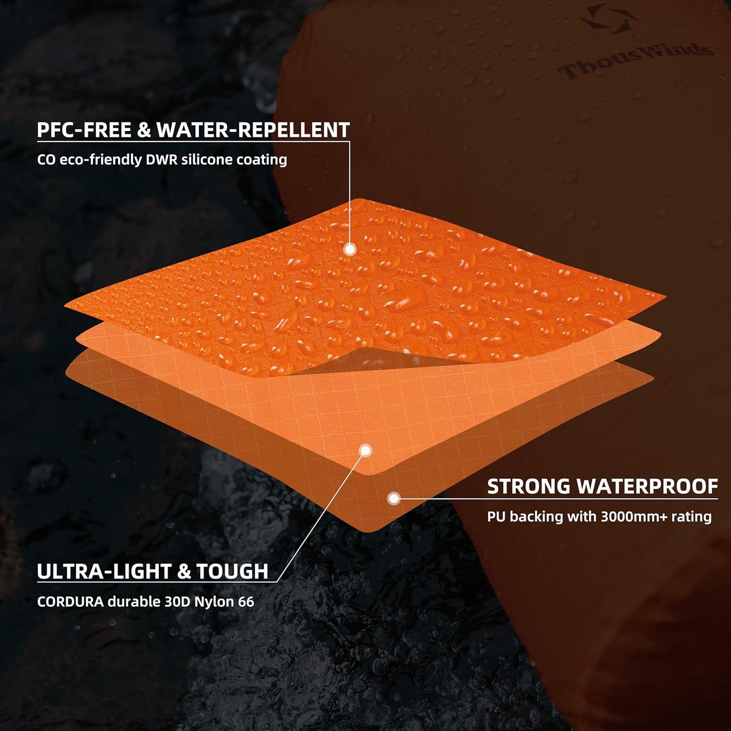 Thous Winds Waterproof Dry Bag - 12L Lightweight Roll Top Storage Sack for Travel & Outdoor Activities