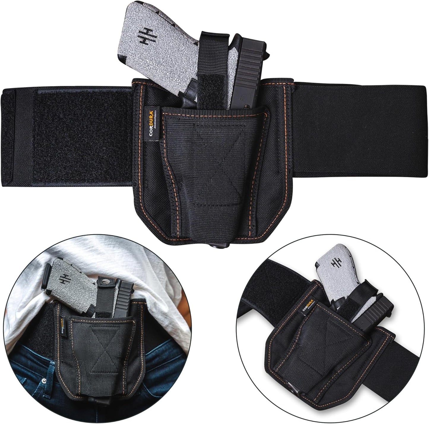 VNSH Lite Belly Band Holster - Comfortable, Lightweight & Discreet | Fits Glock, S&W & More