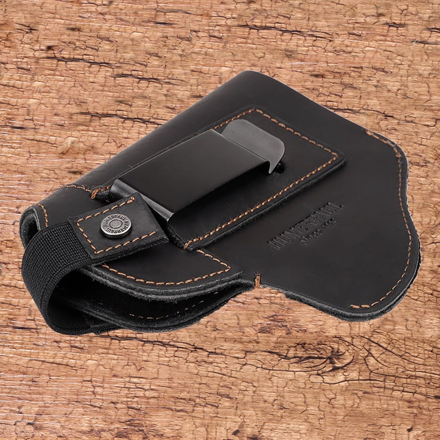 Skiennix Leather Universal Pistol Holster - IWB/OWB Concealed Gun Holster for Glock, Taurus, Sig, Springfield | Fits Most Pistols