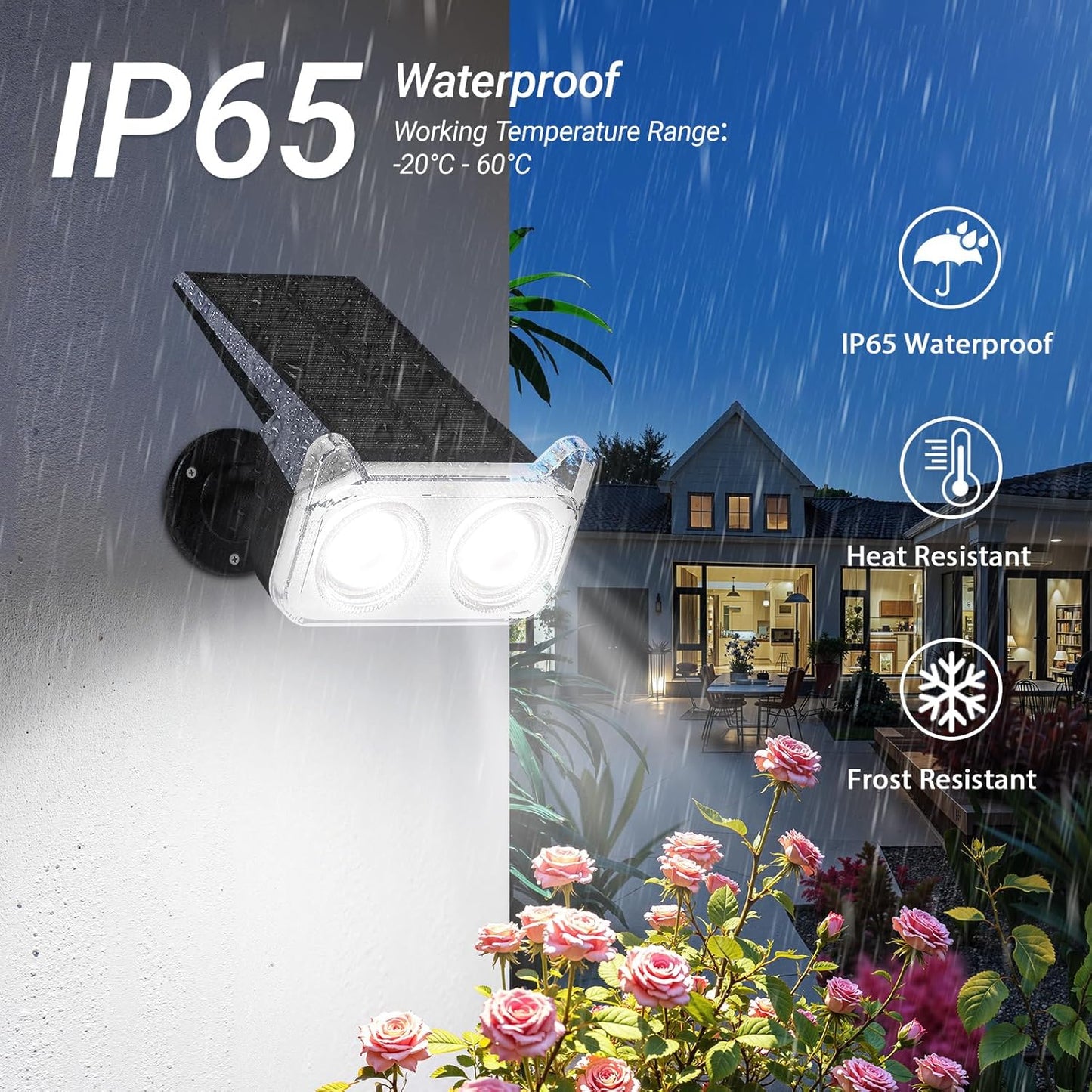 6 Pack Solar Spot Lights Outdoor - Waterproof LED Landscape Lighting, Auto ON/OFF, 135° Adjustable for Garden, Pathway & Tree Decor