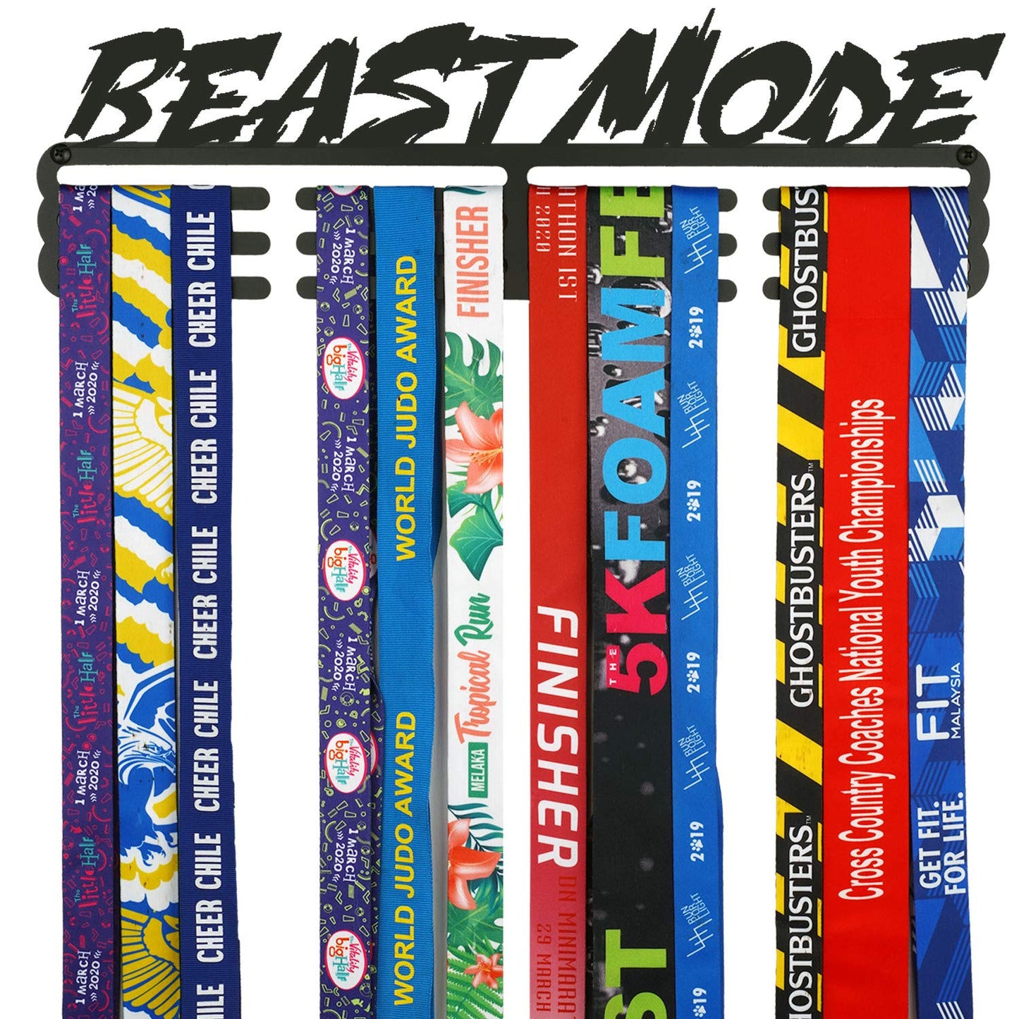 Medal Holder Display Hanger Rack Frame for Over 40 Medals-Beast Mode
