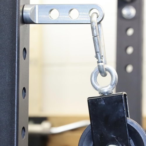 F&F STEEL Adjustable Fitness Rack Pulley Pin – Universal Fit for 2" & 3" Racks with 5/8" or 1" Holes – Heavy-Duty Home Gym Equipment for Strength Training & Muscle Building – Compact & Durable Design (1")
