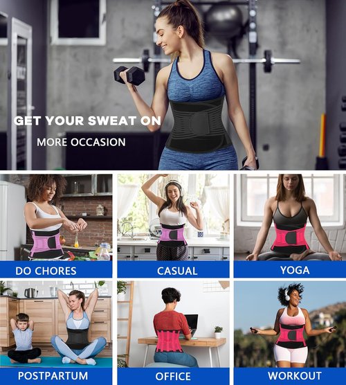 KOOCHY Waist Trainer - Adjustable Sweat Band for Tummy Control & Weight Loss | Fitness Gym Accessory