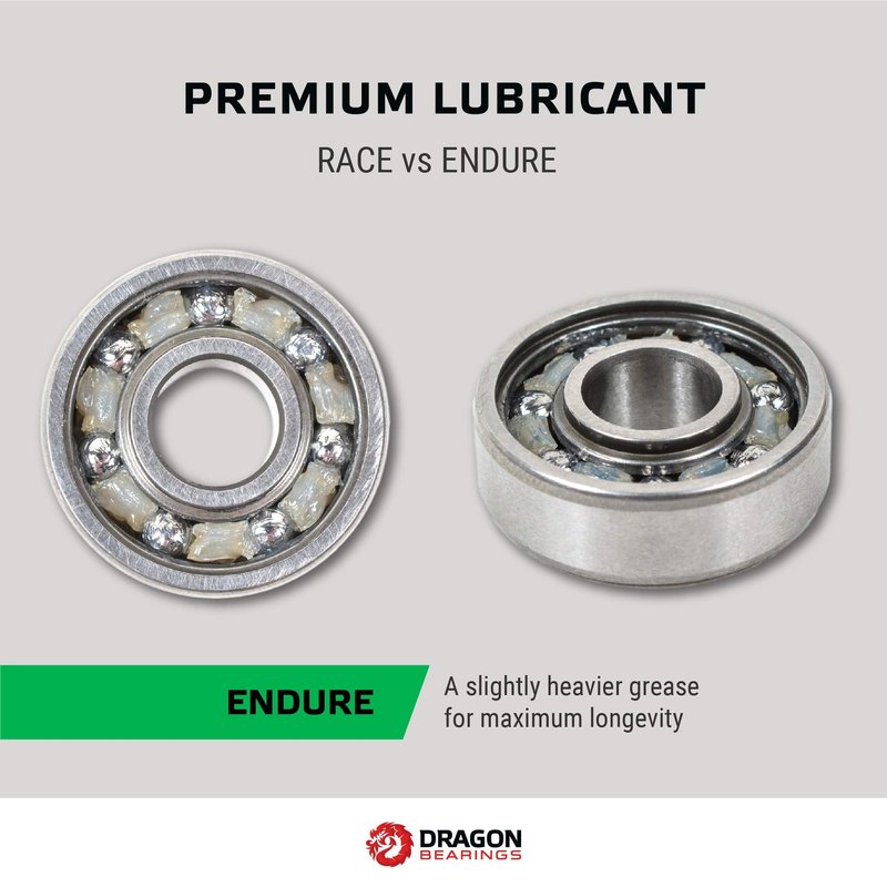 Fireball Dragon Roller Skate Bearings 16 Pack - High Performance Skate Rated Rollerblade Bearings - Dragon Roller Bearing Inline Skate Bearings, Guaranteed for Life (ONE Size, Endure)