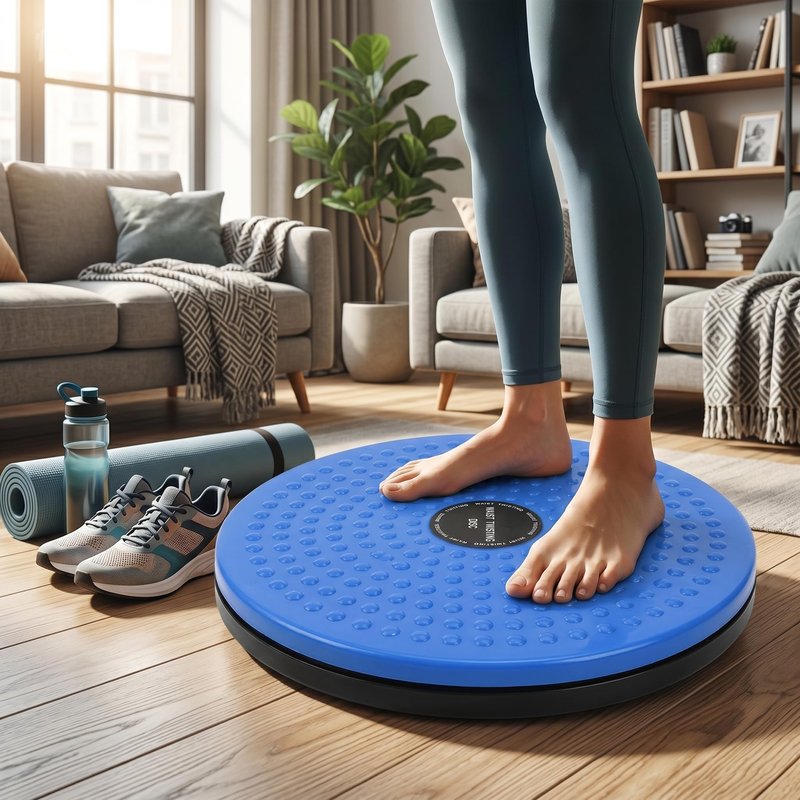 Waist Twisting Disc, Body Trimmer Ab Exercise Board with Non-Slip Base Weight Loss Foot Massage Plate for Home Fitness