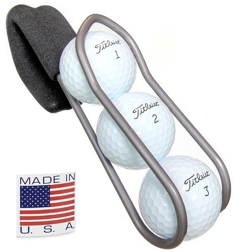 SnakeBelly Golf Ball Holder - PRO with Quick-Draw Release (Silver)