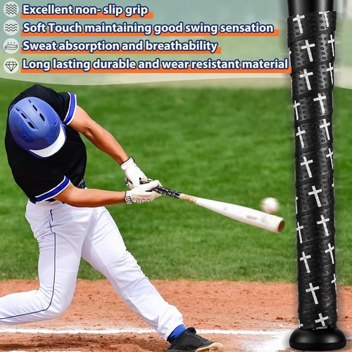Baseball Bat Grip Tape - 1.5mm Precut, Full Adhesive, Non-Slip Softball Wrap | Durable Replacement