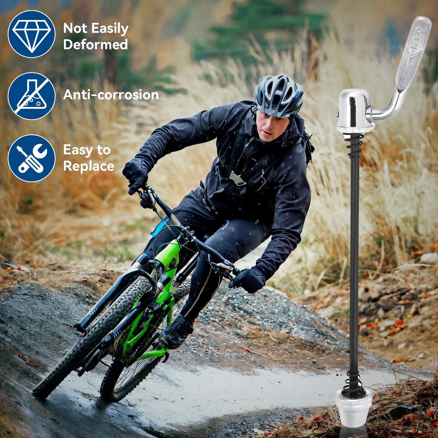 Frdhee Quick Release Rear Wheel Skewers, Bike Rear Wheel Quick Release Replacement Skewer Bike Trainer for Trainer Bicycle Cycling Cycling Back Rear Wheel Tire