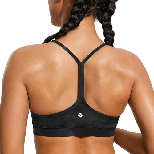 CRZ YOGA Butterluxe Sports Bra - Padded Racerback for Women | Low Impact Yoga Top in Various Sizes