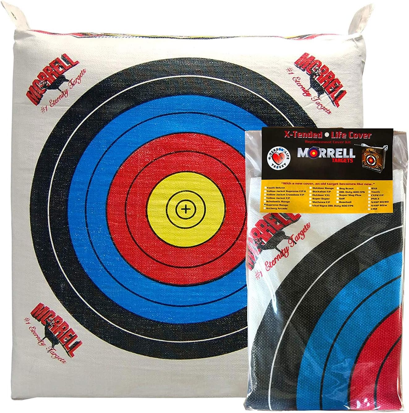Morrell Weatherproof Supreme Archery Bag Target - 2 Shooting Sides, 4 Shooting Spots, White Cover Only