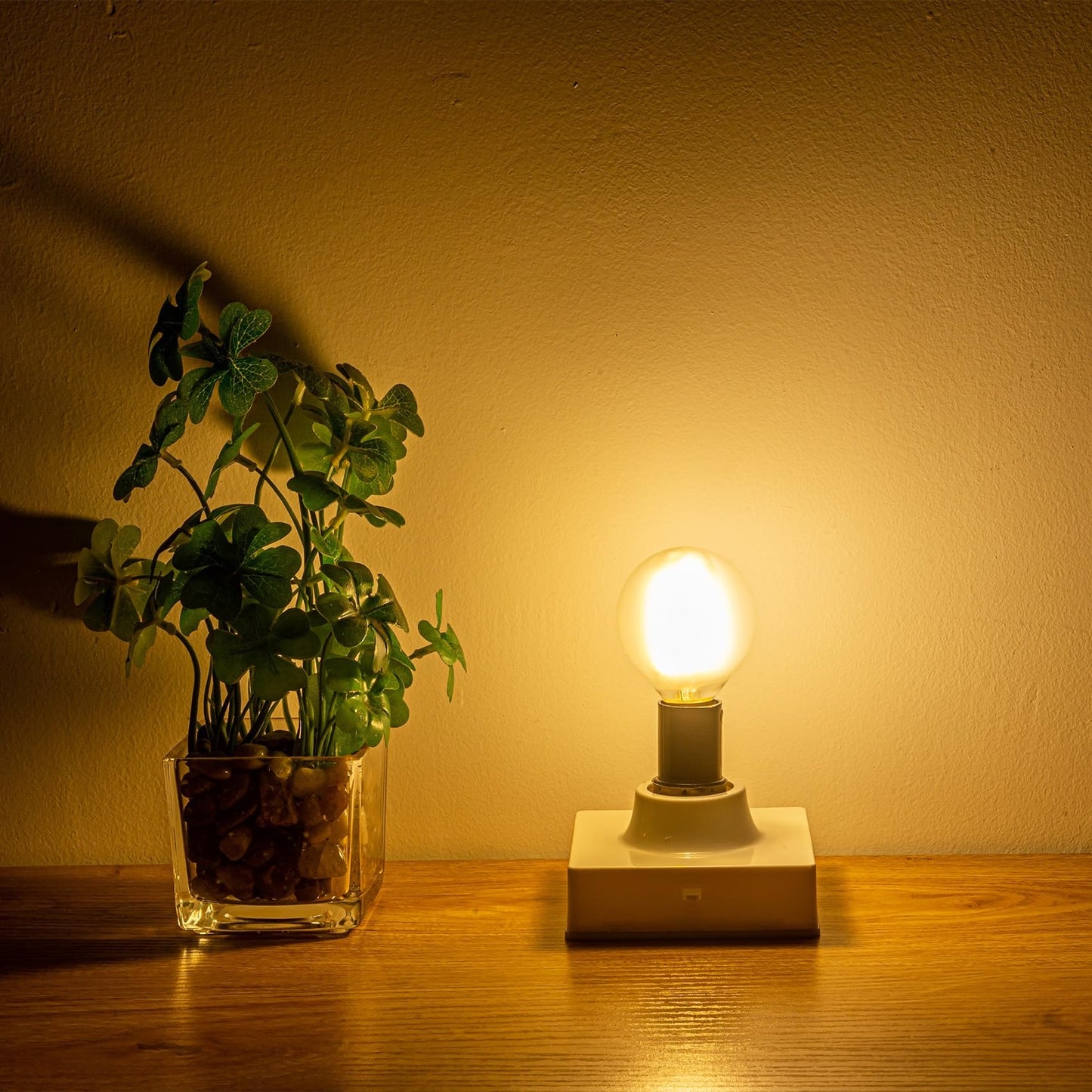 Sunaiony E12 Globe LED Bulbs 2W G16.5 Light Bulbs 25 Watt Equivalent, E12 Round Candelabra Bulbs Dimmable 2700K Warm White Frosted Glass, 6 Pack