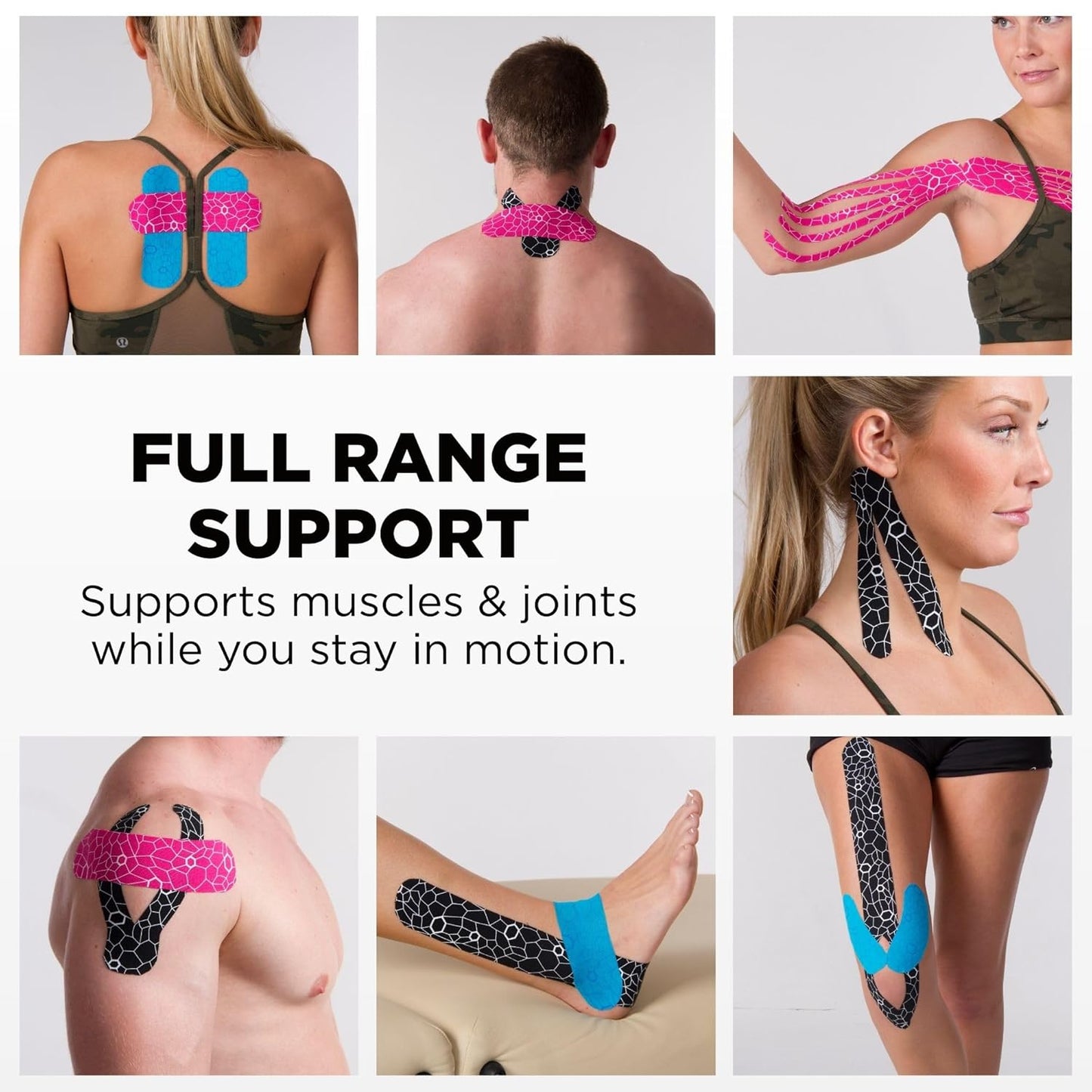 TheraBand Kinesiology Tape - Long-Lasting Beige Athletic Tape with XactStretch Indicators | Latex-Free & Water Resistant for Shoulder, Back & Knee