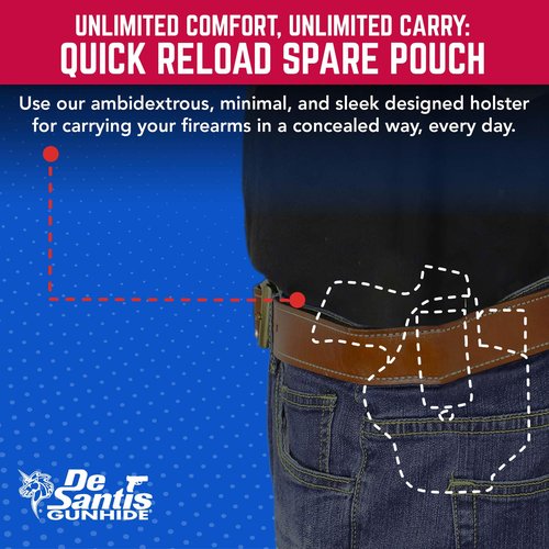 DeSantis Tuck-This II IWB Holster - Fits Colt Officer, New Agent 45, GLOCK 42, 43, Kahr 9MM/40, PM9/40/45, KLTC P11, P40, PF9, RGR LC9, EC9S, Kimber Ultra Carry, SIG P290, S&W Shield EZ - Ambidextrous