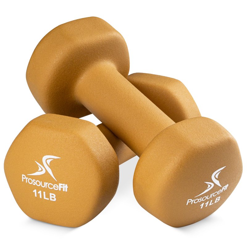 ProsourceFit Neoprene Dumbbell Coated for Non-Slip Grip, 11 lb