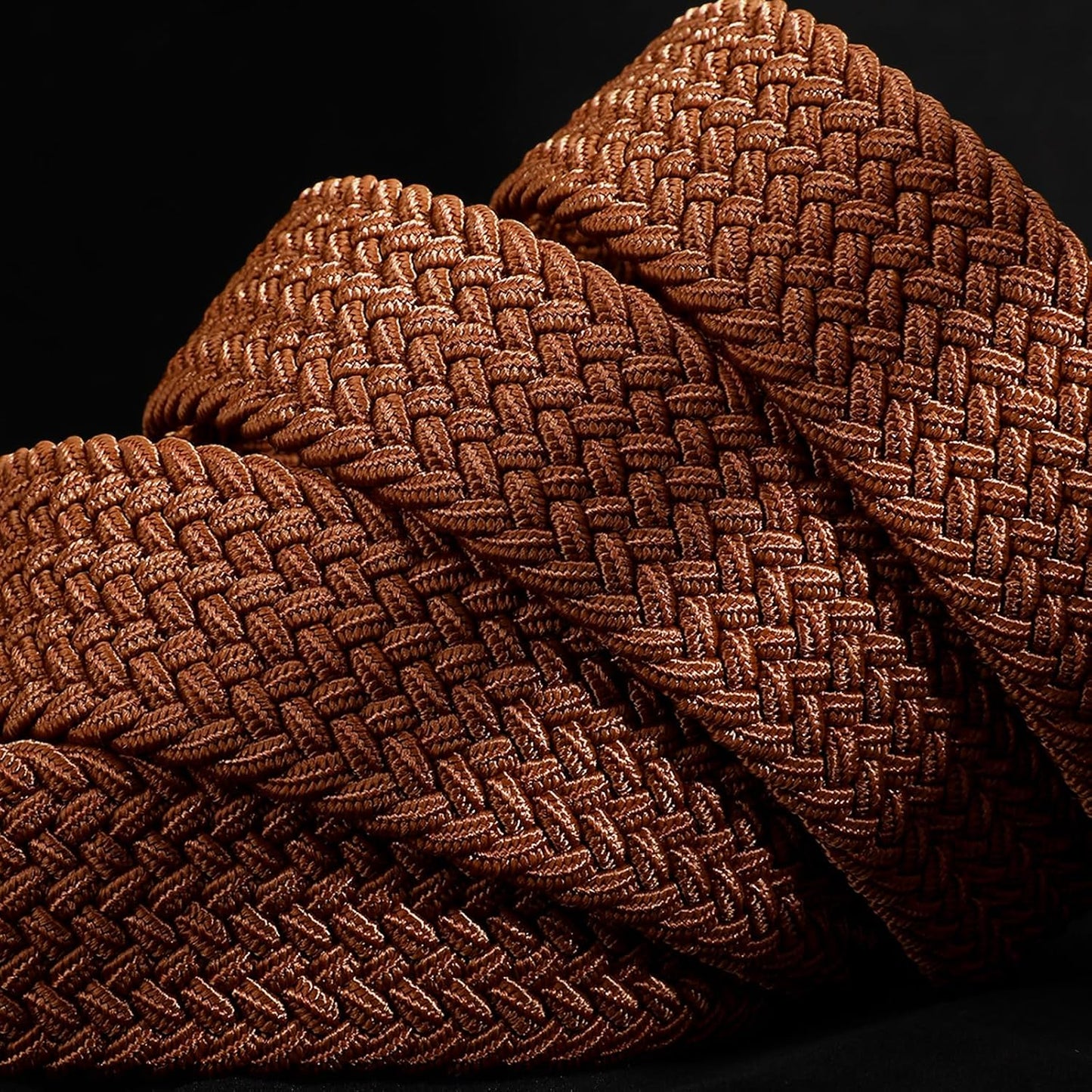 Skiennix Men's Braided Stretch Belt - Versatile for Golf, Casual Shorts & Jeans