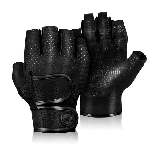 MOREOK Workout Gloves Padded Weight Lifting Gloves for Men/Women, [5MM Gel] Fingerless Grip Gym Gloves Fitness Gloves for Exercise, Weightlifting, Cycling, Pull ups, Rowing, and Climbing Black-S