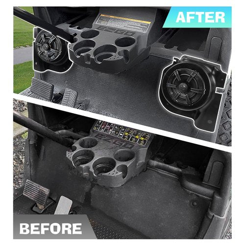 KAKABAS Golf Cart Speaker Pod,Speaker Enclosures Pods Waterproof Speaker Pods Box Compatible with E-Z-Go RXV 2008+ (1 Pair)