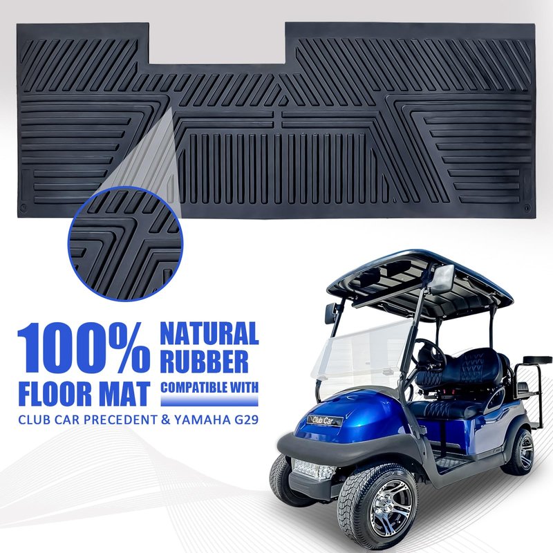 CartClan Golf Cart Floor Mat Fit Club Car Precedent New and Improved Not Deformed Non-Slip Durable Floor Liner Mat - Black